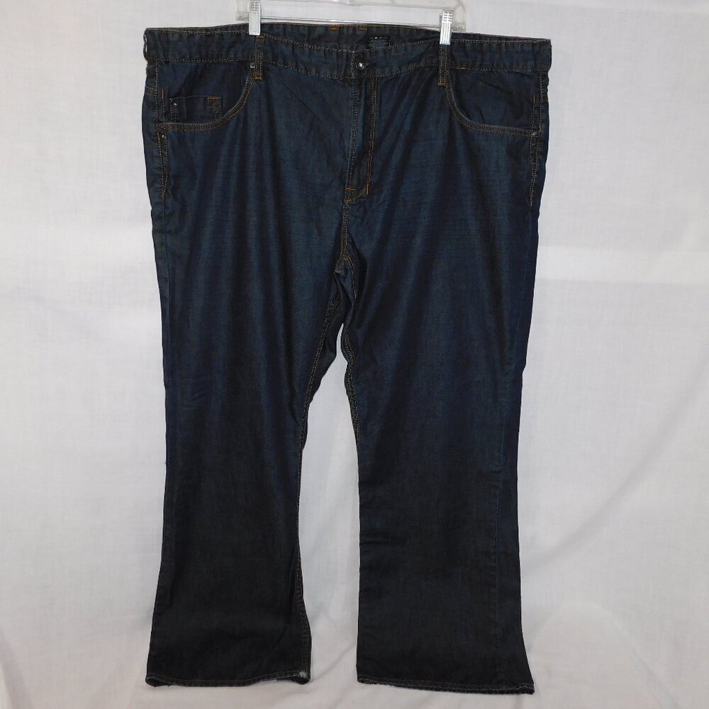 Buffalo David Bitton Six Basic Slim Straight Dark Wash Jeans mens 52 x 32 *READ